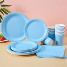 Single-Use Plain Minimalist Tableware Set, Everyday Casual Household Items