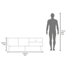 Vulcan 63" Wide Tv Stand With One Cabinet, Three Open Shelves, Cable Management, Living Room, Tv Room White - 彩色 - 查看 6