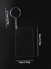 1pc Personalized Acrylic Keychain With 3 Custom Photos, The Perfect Gift For Birthdays, Memorials And Special Occasions, The Ideal Father Gift.Sequins Fashion, Colorful, Cute, Cute, Shrink, Fun, Cute, Stylish.