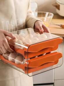 Porta Ovos de 2 andares Bandeja Dispenser Rolante Organizadora ate 32 Un