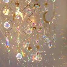 6pcs Crystal Sun Catchers, Suitable For Home, Garden, Party, Wedding Decoration, Can Also Be Used As Gifts For Christmas, Mother's Day, Valentine's Day