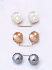 2 Sweaters, Scarves And Hats Clip Neckline Brooches, Faux Pearl Brooches For Women And Girls, Fashion Decorative Pins For Clothes, Jackets And Pants Birthday