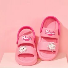Miniso 迪士尼玛丽猫粉色家居拖鞋，女士速干拖鞋，时尚百搭户外凉鞋，厚底沙滩凉鞋，轻便透气舒适不闷热 - 白色 - 查看 3