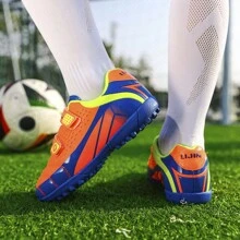 Giày bóng đá trẻ em, giày bóng đá sân cỏ nhân tạo TF cho trẻ em, giày bóng đá có quai dán, thích hợp cho bé trai và bé gái dưới 12 tuổi. - Xanh đậm - Xem 2