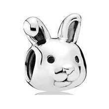 1 Stück Silbernes, süßes Tier, Schneeflocke, Liebesgeschenk für Mama am Valentinstag, Schleife, Hase, Rose, Überraschungsgeschenk passend für originalen Armband Charm, weibliches Email Handwerks Schmuckgeschenk - Silber - Übersicht 7