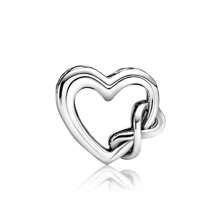 1 Stück Silbernes, süßes Tier, Schneeflocke, Liebesgeschenk für Mama am Valentinstag, Schleife, Hase, Rose, Überraschungsgeschenk passend für originalen Armband Charm, weibliches Email Handwerks Schmuckgeschenk - Silber - Übersicht 3