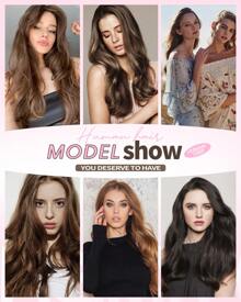 Invisible Wire Clip In Hair Extensions Human Hair Fish Wire Line 4 Clips One Piece Real Natural Hairpieces 12"-20" Add Volume Clip On Hair - Natural Black - View 6