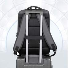 Men Backpack Book School Bags, Commuter Rucksack Daypack For 16 Inch Laptop Large Capacity Travel Computer Rucksack, Male Student College Bag Business Backpacks Work Backpack - Grey - View 6