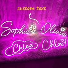Custom Neon Light, USB LED Dimmable Neon Light Wall Room Decor, Customizable Personalized Neon Light, Wedding, Birthday, Valentine's Day Gift - Multicolor - View 6