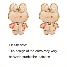 Cute Rabbit Cartoon Phone Case, Makeup Mirror Stand, Compatible With IPhone 17 6/7/8/X/XS/XR/11/12/13/14/15/16, Compatible With Samsung Galaxy S22/23/24/S25, A04/05/06/A14/A15/A16/A17/A24/A25/A34, Redmi Note 7/8/9/10/11/12/13/14/15, Redmi 9/10/12/13C/14C/15c/A5, OPPO, MOTO, Honor, HW, Realme, Reno 7 - TPU Shock-Proof Protective Case With Stand Function (6.6ft Drop Protection)