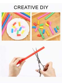 50pcs/100pcs Colorful Plastic Straws, Multi-Color Drinking Straws, Long Coffee Straws, Cocktail Party Straws, Water Bottle Straws, Beverage Mixing Straws, Suitable For Home, Kitchen, Party, DIY - Multicolor - View 7