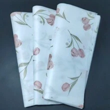 10/50/100 张 50*35 厘米郁金香花朵图案薄纸，适用于 DIY 工艺品、派对礼品包装、花束包装、鞋子和服装包装、情人节、教师节、感恩节、母亲节、婚礼、生日礼物等场景的装饰 - 粉紅鬱金香 - 查看 1