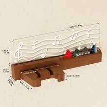 Light Up Guitar Stand Wall Mount, Solid Wood Guitar Hanger Shelf With Pick Holder, For Acoustic Electric Bass Ukulele Violin, Gift For Men Music Lovers Guitar Players Guitarist - Redwood - View 3