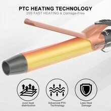 Thirtek 1 1/2 Inch Large Curling Iron With 1.5 Inch Ceramic Tourmaline Barrel, 15 Digital Heat Settings (180°F-450°F) For Fast, Long-Lasting, Smooth Salon Finish, 60-Min Auto Shut-Off, Dual Voltage