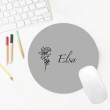 Personalized Office Decor Mouse Pad, Custom Name Mousepad, Custom Mouse Pad, Round Or Rectangle Mouse Pad, Coworker Gift, Home Office Decor Back To School