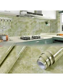 1 Roll Cartoon Kitchen Themed Pattern Removable Waterproof Oil-Proof Self-Adhesive Contact Paper And Wallpaper, For Living Room, Kitchen, Bedroom, Home And Dorm Furniture Decor