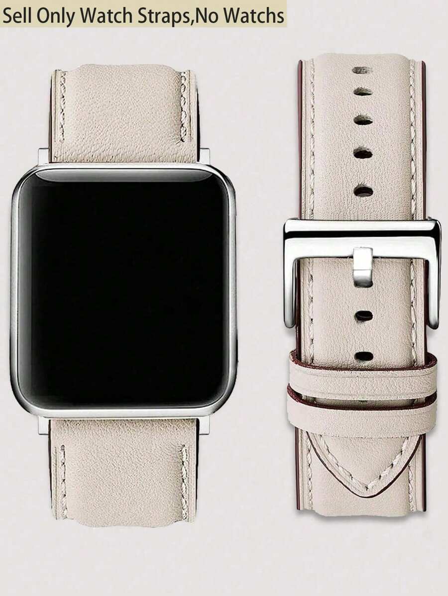 1 pièce Bracelet de montre Apple, bracelet de montre Apple élégant et à la mode abricot pour femmes avec boucle argentée, compatible avec les tailles de montre Apple de 38 mm/40 mm/41 mm/42 mm/44 mm/45 mm/49 mm. Compatible avec les bracelets de montre Apple Ultra 1/2/Se/9/8/7/6/5/4/3/2/1, accessoires de montre Apple