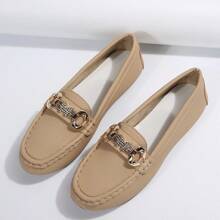 女式 2024 米色时尚性感高端舒适平底鞋 - 卡其色 - 查看 3