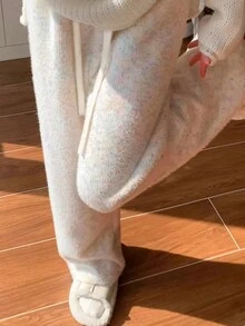 白糯米休闲高腰宽松阔腿裤小个子女士春秋新款 - 彩虹點 - 查看 4