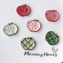 10pcs Cute Apple Shape Buttons, Accessories For Hair, Shoes, Clothes Decoration