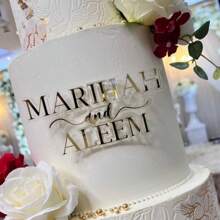 1PC Customized Text Cake Accessories, Personalized Dessert Table Decoration, Unique Party Baking Accessories, Unforgettable Unique Gifts For Birthdays, Wedding Seasons, Christmas And Valentine's Day,Wedding Essentials