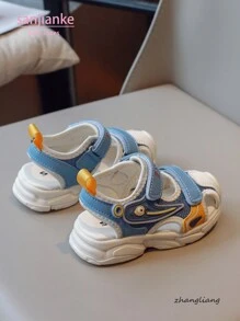 Nuevas sandalias deportivas con diseño de dibujos animados para niños pequeños, calzado de playa suave con suela antideslizante para niños y niñas, de fácil puesta y quitado con cierre de , casuales y versátiles para el verano