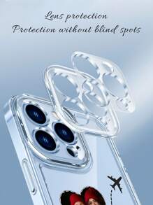 1 个可定制 DIY 合作伙伴图像透明柔软全覆盖手机壳，兼容 iPhone 16/15/14 Plus/13 Pro/12 Pro Max/11/XsMax/8/7，清晰时尚，色彩鲜艳，可爱，独特，非常适合周年纪念日、情人节、生日、婚礼、母亲节、父亲节、最好的朋友、送给妈妈/爸爸、男朋友或女朋友的礼物