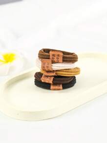 5个/10个可爱小熊装饰时尚发圈，休闲发绳，马尾辫发圈，发带，发饰头饰 - 彩色 - 查看 7