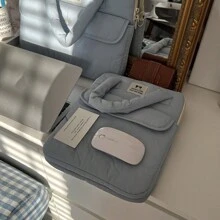 1 pièce Sac de rangement multi-couches simple de style coréen avec une forte fonctionnalité, nouvelle pochette intérieure antichoc pour iPad de 11/13/15 pouces, rangement mignon pour ordinateur portable