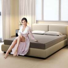 Twin/Queen/King Size Mattress Protector With Pocket Sponge Padding Anti-Slip Bottom Gray - Grey-queen Bed - View 5