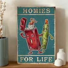 1pc Timeless Retro Homies Canvas Painting - Vintage Wall Decor For Living Room - Durable Picture Print, Easy Mount- Aesthetic Home Accent