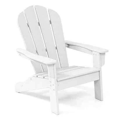 Lifezeal Kids Adirondack Chair With High Backrest Armrests Fire Pit Chair For Kids Ages 3-8 Brown/White/Pink/Turquoise
