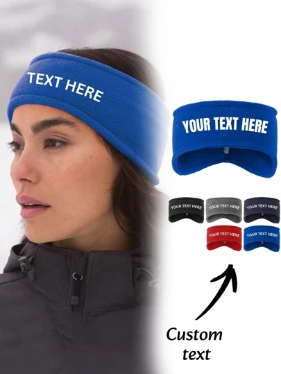 Personalized Headband Stretch, Winter Headband, Monogrammed Headband, Team Headband, Embroidery Headband, Comfortable Headband