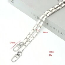 120cm Long PU Leather Bag Strap For Crossbody Shoulder Bag Strap Replacement Accessories For Handbags 8mm Wide Bag Chain