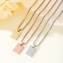Collares personalizados para parejas de acero inoxidable con barra de identidad con nombre grabado con láser, regalo de aniversario