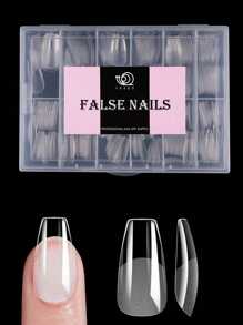 240 buc. Acoperire completă Apăsați pe vârfuri pentru unghii Stiletto Migdale pătrat Sicriu francez fals fals Soak Off Gel pentru extensie pentru unghii Sfaturi Capsule DIY Apăsați pe unghii