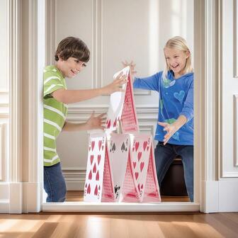 1 套超大 18 厘米新奇扑克牌，创意超大扑克牌，搞笑恶作剧礼物