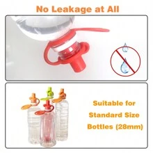 MYLOLF 3/6 Tapas reutilizables para botellas, tapas de botellas de agua de silicona - Con asa de silicona, adecuadas para botellas de tamaño estándar (28 mm/1.1 pulgadas), a prueba de fugas, se ajusta a la mayoría de las botellas, para usar en actividades al aire libre, lavar a mano, fácil de llevar al aire libre | Accesorio para vajilla