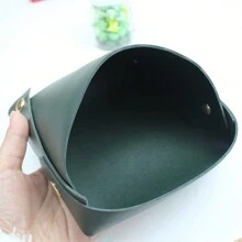 1PC Nordic Style PU Leather Storage Tray, Desktop Storage Tray, Jewelry And Cosmetics Key Storage Tray, Living Room Snack And Fruit Tray