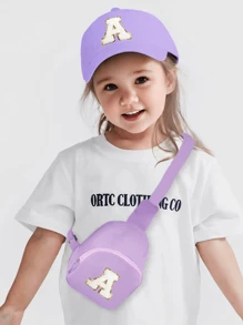 2 件套儿童 26 字母印花棒球帽和背包套装，适合男孩和女孩的日常时尚搭配，很棒的返校礼物