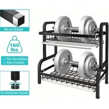 Escurridor De Platos De Acero Inoxidable De 2 Niveles - Negro - Ver 7