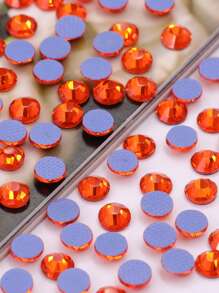 1440pcs/Bag SS12 Multi Color Glass Strass Stone Flatback Hotfix Rhinestones With Glue , 3mm Round Flat Back Hotfix Rhinestone For Clothing Shoes Hats Decoration - SS12(1440pcs/bag) - View 12