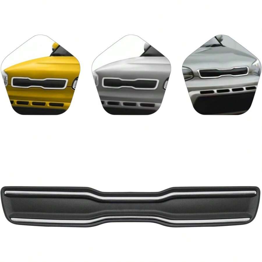 SHZICMY Front Upper Grille Guards Upper Radiator Grille For K-I-A Soul 2014-2016 Black W/Chrome Grille Trim,Direct Replacement - Black - View 1