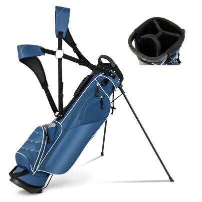 Golf Stand Bag Ultra Lightweight Golf Bag With 4-Way Top Dividers Adjustable Dual-Strap Golf Clubs Carrier