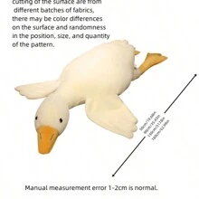 Creative Big White Goose Plush Toy Throw Pillow Cute Lying Posture Goose Waist Office Nap Pillow Valentine's Day Gift Home Decoration Plush Doll Children Comfort Dolls For Boyfriend And Girlfriend New Year Holiday Gift Can Clamp Legs Sleeping Long Throw Pillow