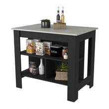 Brooklyn  Kitchen Island, Three Concealed Shelves - 彩色 - 查看 7