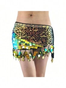 Bohemian Style Oriental Dance Hip Scarf Belt, Dance Costume Sequin Tassel Accessories, Festival Celebrations And Stage Performances, Handmade Unique Style - Multicolor - View 12