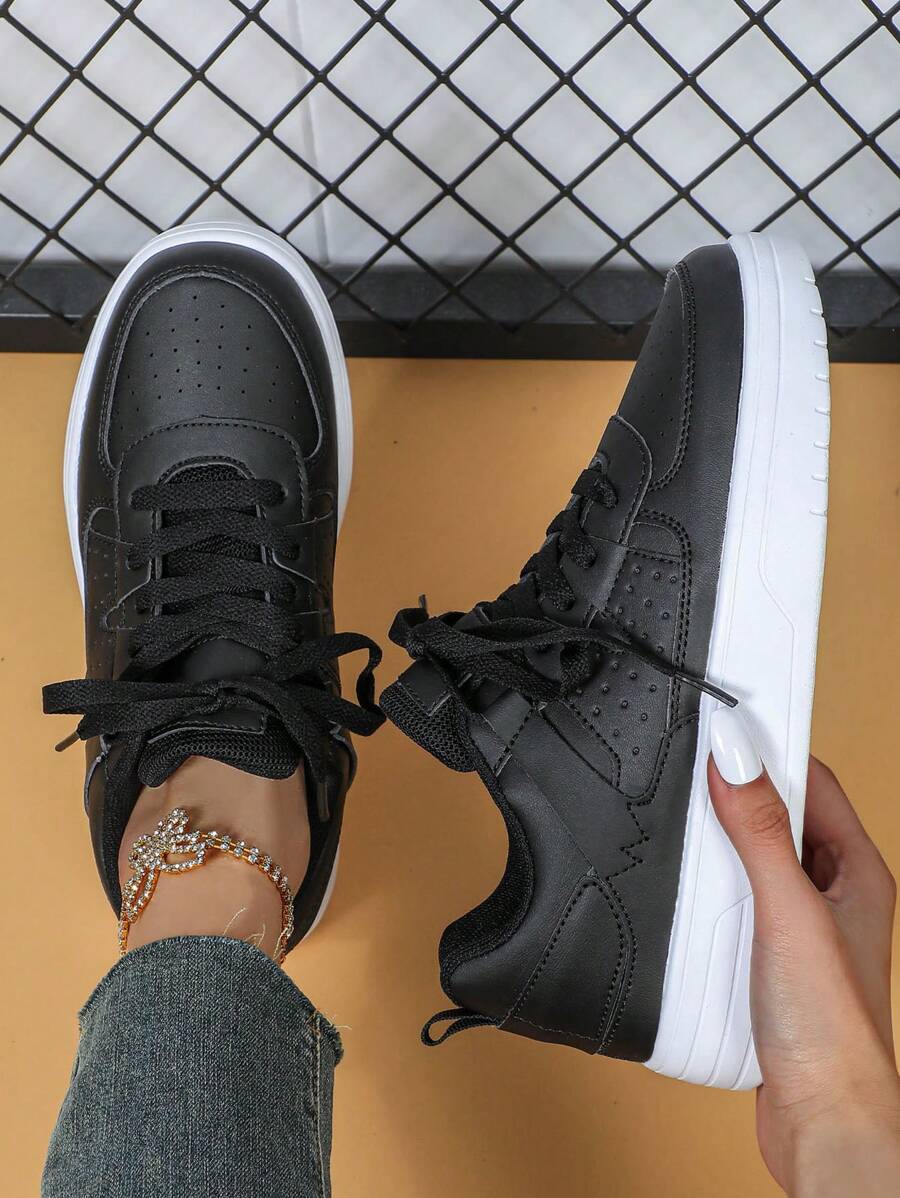 Zapatos planos negros, informales, livianos y cómodos, zapatos unisex para ir y venir, caminar, hacer ejercicio y viajar, con punta redonda, suela baja, color block, de uso múltiple, como regalo de vacaciones, tenis para mujeres