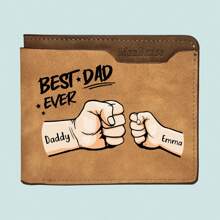 1pc Customized Father's Wallet, Custom Names Wallets For Men, Personalized Dad Wallet With 2-7 Names, Personalized Wallets For Men, 12.4x9.9x2.5cm - Pu Leather, Light Brown/Dark Brown, Personalized Men Wallet, Fathers Day From Daughter/Son/Wife, Gifts For Dad, For Boyfriend Husband Grandfather Anniversary Birthday Gift, ,Colorful,Cute,Adorable,Funny,Kawaii,Y2K,Stylish,Unisex,Casual,Custom,Personalized,Unique,Customized,Ideal Gifts For Him,Ideal Gifts For Her,Her,Boyfriend,Girlfriend,Family,Friends,Travel Accessories,Travel Accessories,School Supplies,Back To School,For Office,For School,For Classroom,For Teacher Gifts,For University,For Colleague,For Dorm Rooms,For Teacher,For Boys And Girls,For Teenagers,Junior High School Students,Middle School Students,High School Senior High School Students,College Students,University Students,Freshman,Sophomore,Underclassmen