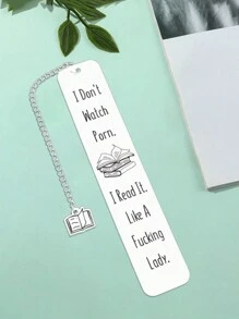 1pc Sassy Reader Gift]Bold Bookmark - 'I Read It Like A F*Cking Lady' | Vintage Metal Page Marker For Bibliophiles, Book Club Gifts, Reading Accessories, Library Essentials, Snarky Book Lover Present",School Supplies,Back To School - Multicolor - View 6